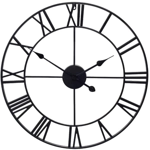 Klokke / Veggklokke - Romerske Tall - 60cm