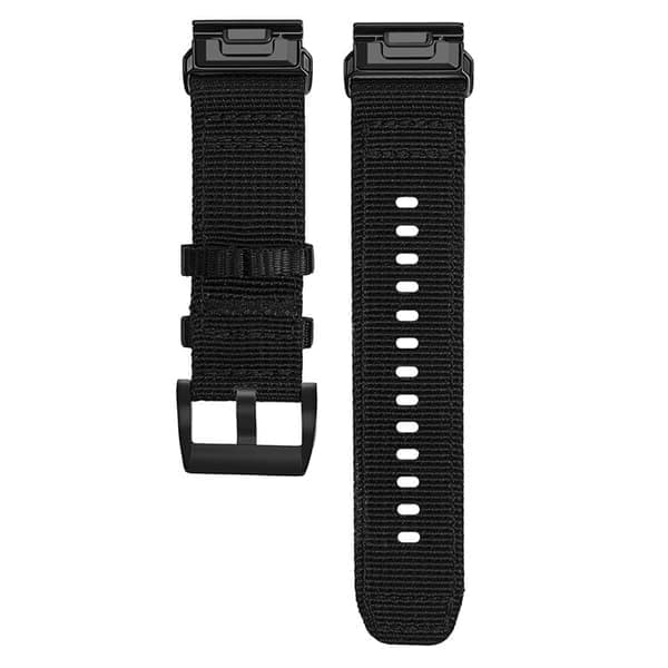26 mm armbånd til Garmin Tactix 8 AMOLED 51 mm / Fenix 8 51 mm / Fenix 7X Justerbart nylonarmbånd - Svart