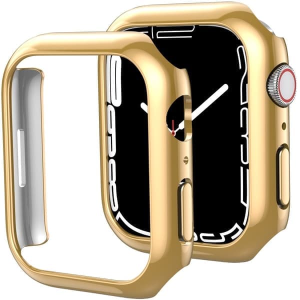 2 stk AHASTYLE Apple Watch Series 8 (41 mm) elektroplatedeksel - Gull