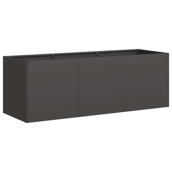 vidaXL Blomsterkasse svart 120x40x40 cm kaldvalset stål