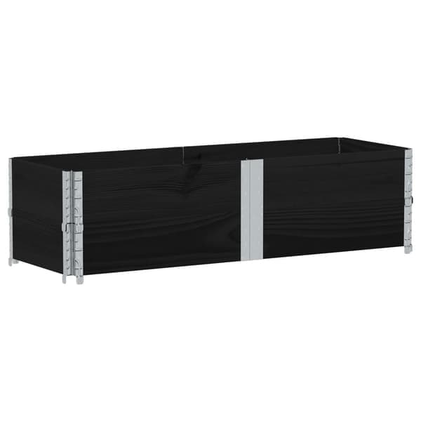 vidaXL Pallekarmer 2 stk svart 150x50 cm heltre furu