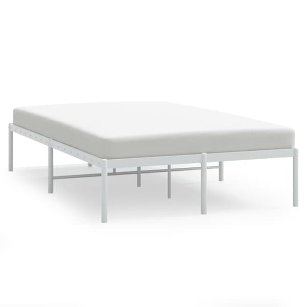 vidaXL Sengeramme i metall hvit 120x200 cm