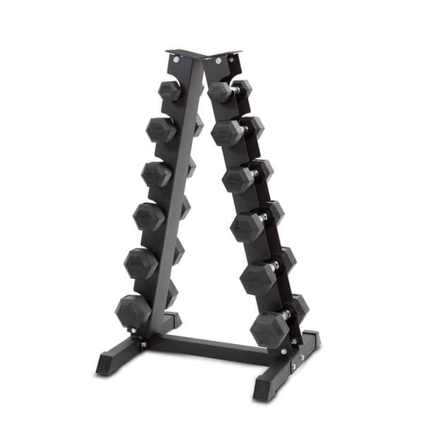 Hexmanualsett med stativ, 6-par: 2.5 - 15 kg