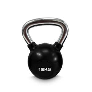 Kettlebell gummi/krom, 12 kg