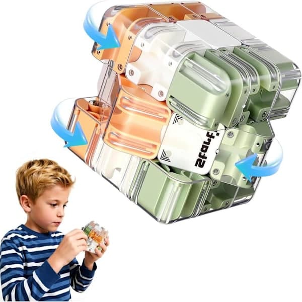 Stor Labyrint 3D Maze Cube, Puslespill Kuber Labyrinter Spill, Engasjerende Hjernetrimleke for Stresslindring & Logisk Trening, Høy -