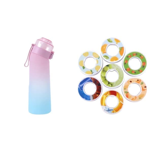 Air Water Up Flaske, 650ml Gradient Rose med 7 Duftkapsler (Camping/Sport)