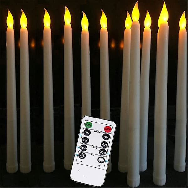 10-pakning fjernkontroll LED-lys, elfenben varmhvite batterilys [JSR]