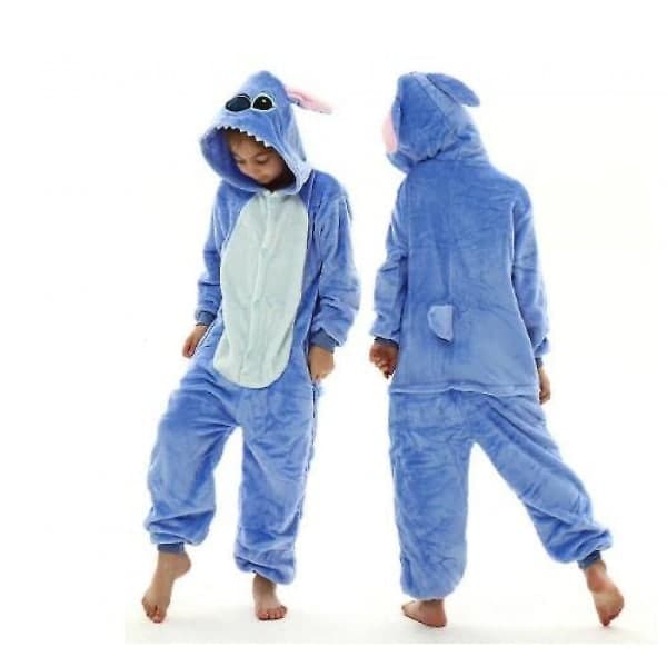 Stitch Kigurumi Barn Pyjamas Varm Nattklær Dyre Onesies Julegaver Respekterte 120cm