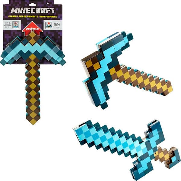 Minecraft Leker, Sverd og Hakke, Minecraft Spill Transformerende Rollespilltilbehør i Barnestørrelse