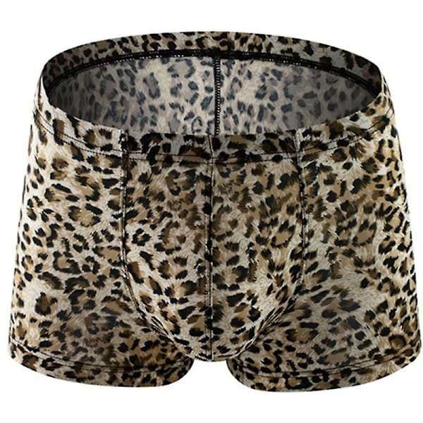 Sexy Herre Undertøy Boxershorts Homme Slangeskinn Leopard Truser Mann Pustende U Konveks Pose Underbukser Cueca Calzoncillo M-xxl