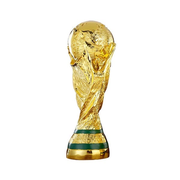 Stor VM-fotball i gull, Qatar 2022, replika av trofeet