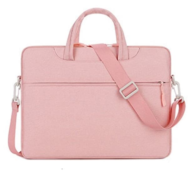 Universal Laptop Handbag Shoulder Bag Notebook Carrying Case Briefcase 13-14 inch Laptop (Inner Size: 36x27cm) - Pink