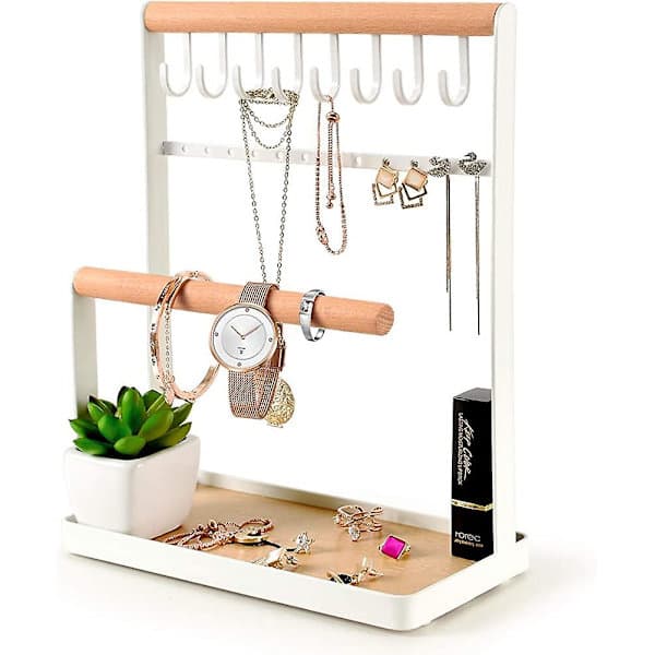 Smykke Stativ Holder. Lagdelt Halskjede Hengende Ring Organizer Ørepynt