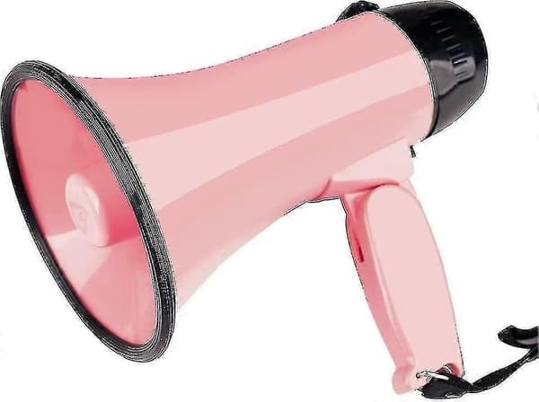 Bærbar Megafon Bullhorn 25 Watt Effekt Megafon Høyttaler Stemme Og Sirene/alarm Moduser (rosa)