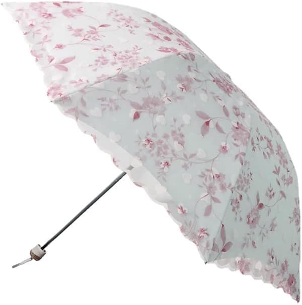 Solparasoll  Blonder Dobbeltdekk Anti-UV Parasolparasoll（Rosa)