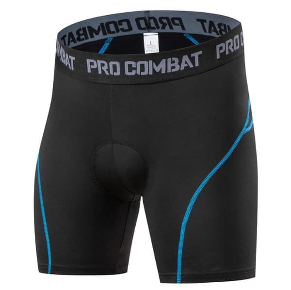 Sykkelbukser for menn 3D-polstret MTB sykkelbukser pustende Black-Blue-FA3-