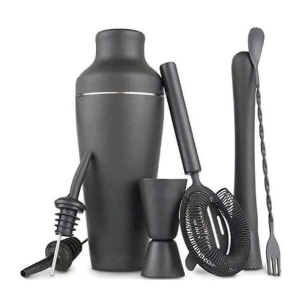 Cocktail Shaker Sett - Matt Svart - Rustfritt Stål Black-FA-