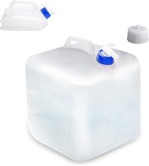 Hopfällbar vanntank (20 liter-26*26*26cm), vanntankpose Vanntett pose for nødsituasjoner, beredskap, kriseberedskap, nødutstyr z