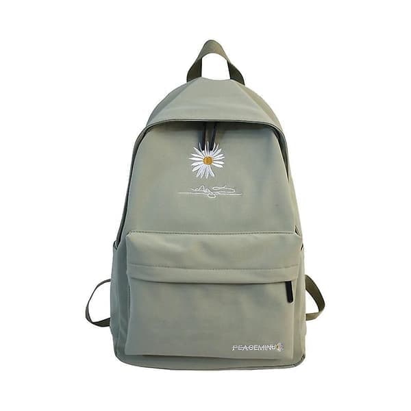 Ny Solid Ryggsekk Jente Skolevesker For Teenage Skoleveske Nylon Daisy Printing Bag Sort vY