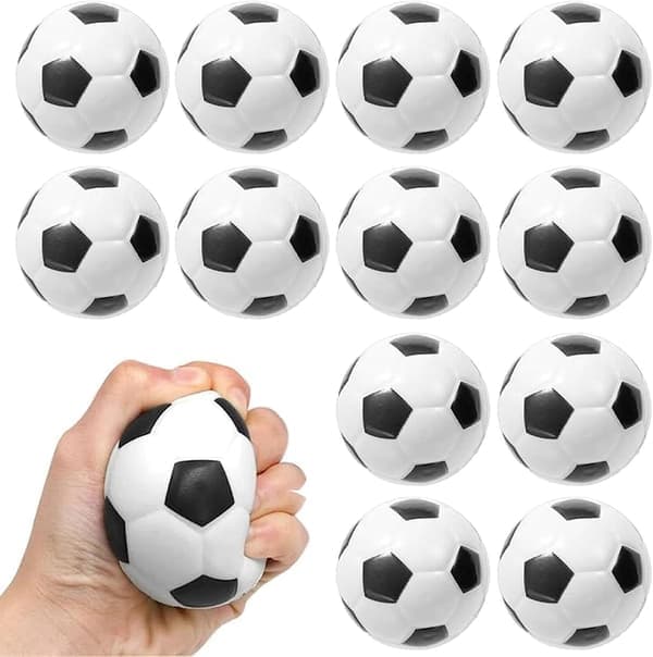 12 stk Mini Fotballer 63mm Mini Sportballer Mini Sportballer Anti-Stress Fotballskum for Gutter og Jenter Barn Lek