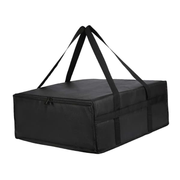Pizza Carrier Profesjonell Pizza Isolert Veske for Piknik Camping Kommersiell 40x40x15CM Svart 50x50x15CM