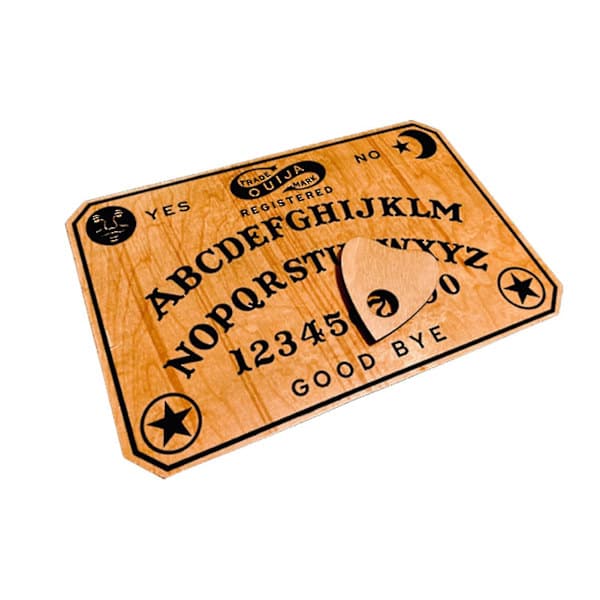 Håndlaget Ouija-brett i tre - Hjelpemiddel for rolig kommunikasjon, egnet for familiesammenkomster, nytt (FMY)