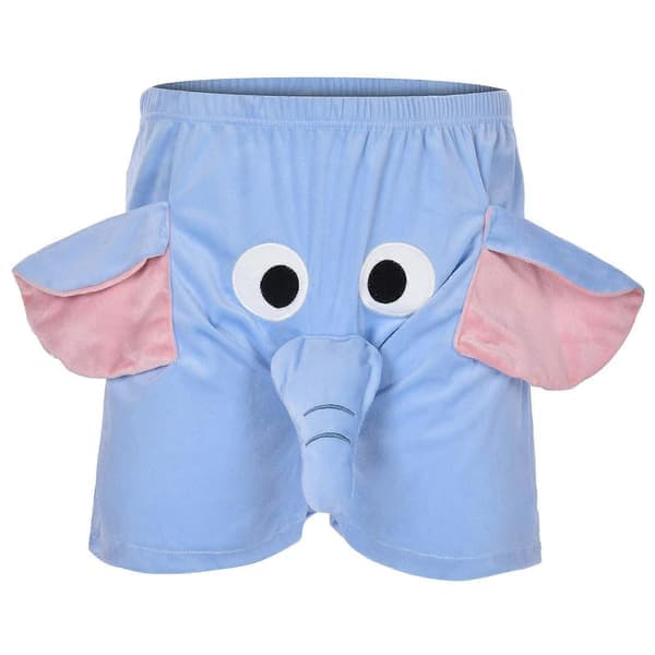 Retro Shorts Herr Mikrofiber Boxer, Morsomme Elefanttrykk Undertøy, Gaver til Menn, Blå 3XL{HW}