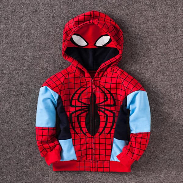 Superhelt Gutter Jakke Kappa Hoodie Langarmet Vinter Yttertøy W