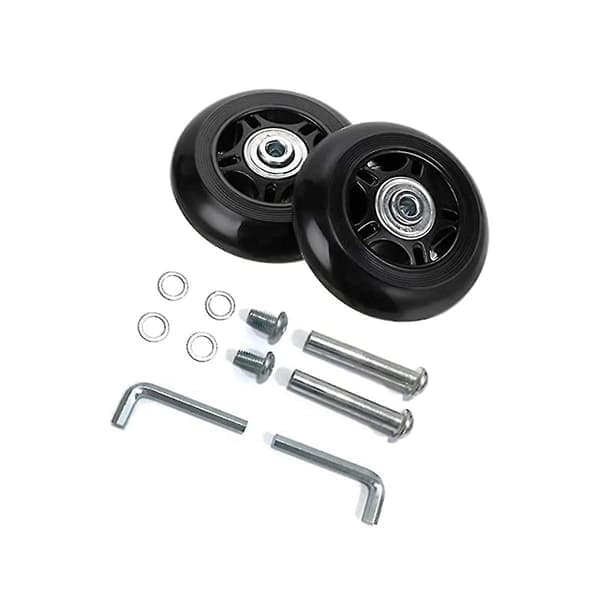 Svart bagasjeutskiftning 2 hjulsett 75mm X 24mm X 8mm/2,95 tommer X 0,94 tommer X 0,31 tommer hjul med