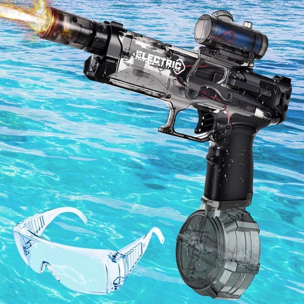 Elektrisk vannpistol, kraftig vannpistol, elektrisk vannpistol for barn og voksne, vannpistol med lang rekkevidde, utendørs vannleker, sommerleker