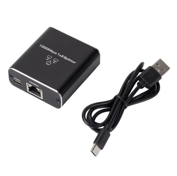 Port RJ45 Switch 1000Mbps Nettverk 1 til 2 Gigabit Ethernet Splitter kompatibel Datamaskin Switch Ruter TV Set Top Box