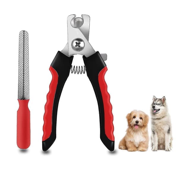 Hunde- og katteklosaks - Kloklipper for hunder og katter, store til små raser, med gratis neglfil, profesjonell klosaks for kjæledyr