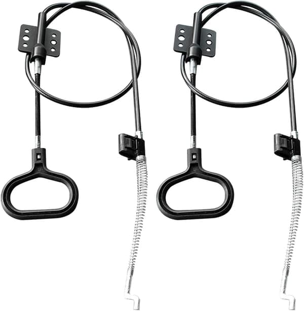 Håndtak Recliner Trekk Kabel Fjær, Recliner Reservedeler Sofa Pålitelig Utgivelse Trekk Kabler D-Ring Håndtak(Svart/2 stk)