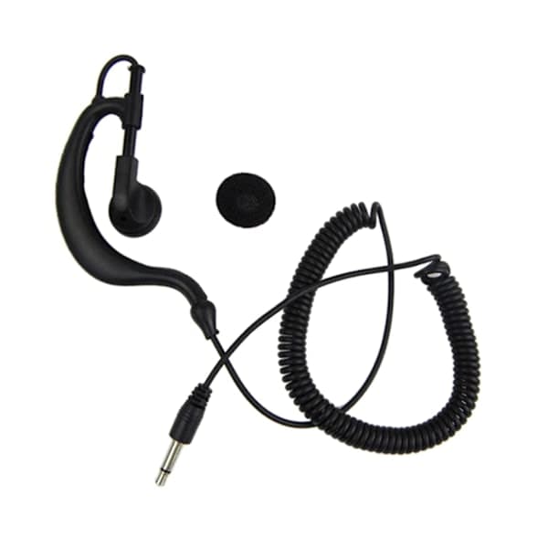 G-Shape Soft Ear Hook Øretelefon Headset 3,5 mm Plug- Ear Hook Kun lytt Ham-Radios Øretelefon/Headset for 2-veis radioer