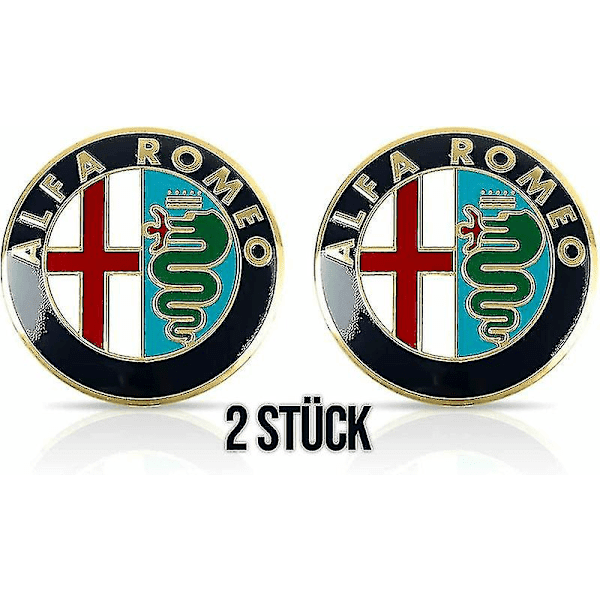 2 x 74mm Billemblemer for Alfa Romeo
