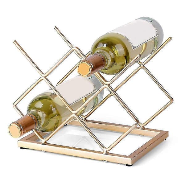 Benkeplate Vinstativ Frittstående Lite Vinstativ Skrivebord Vinstativ Brakett For Skap, Matbod, Vinflaskeoppbevaring