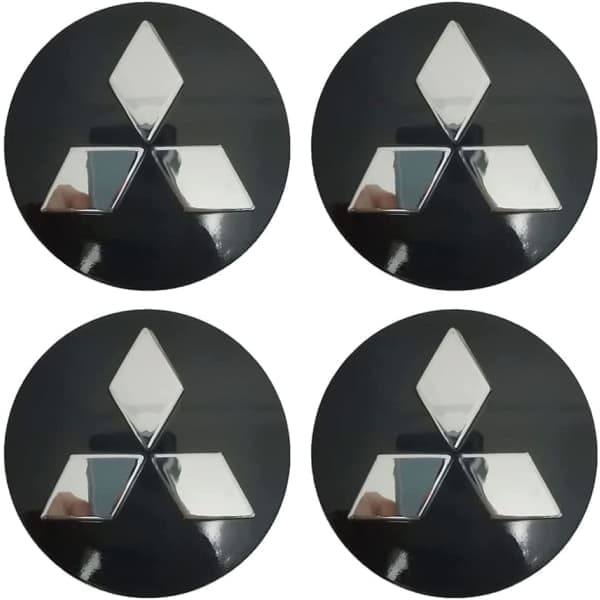 4-pakning Fit Mitsubishi hjulnavkapsler, 60mm/2,35 tommer W