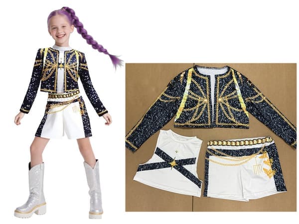 2025 Demon Hunter K-Pop Kostyme | Halloween Kostyme for Jenter Cosplay