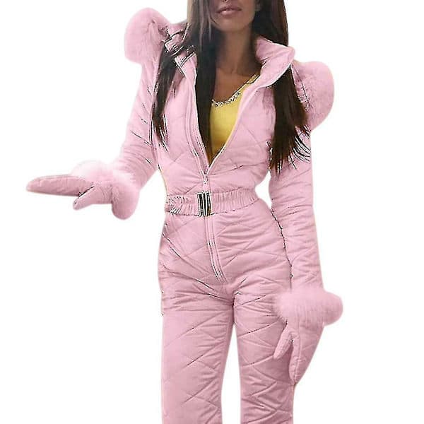 Srbtv-dame Vinter Varm Snødress Utendørs Sport Bukser Skidress Vanntett Jumpsuit