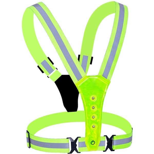 LED-refleksvest for løping, sykling og trening