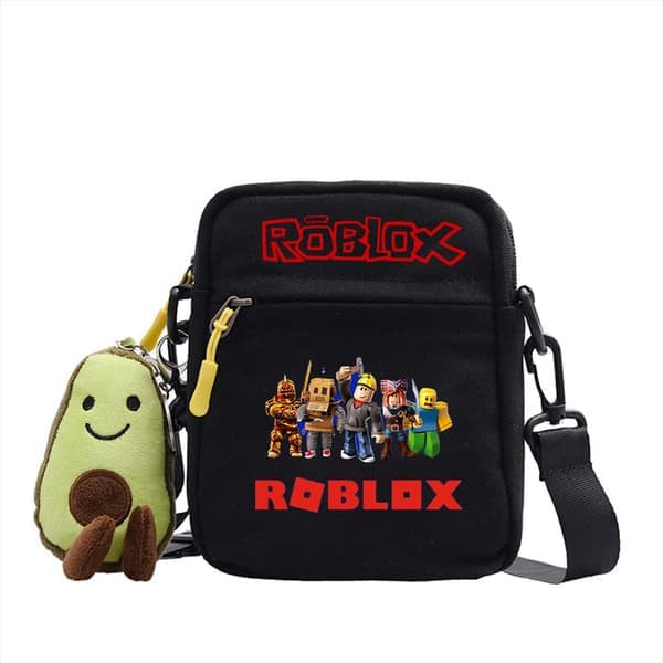roblox skulderveske - crossbody canvas veske - svart 4 0