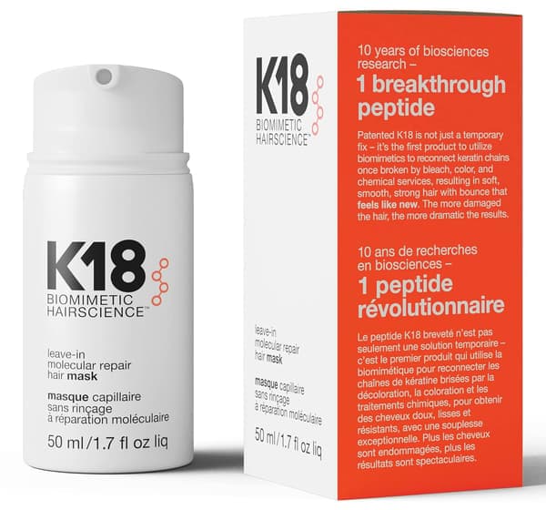 50ml Profesjonell K18 Leave-in Hårmaske - Reparerer håret skånsomt, egnet for alle hårtyper.