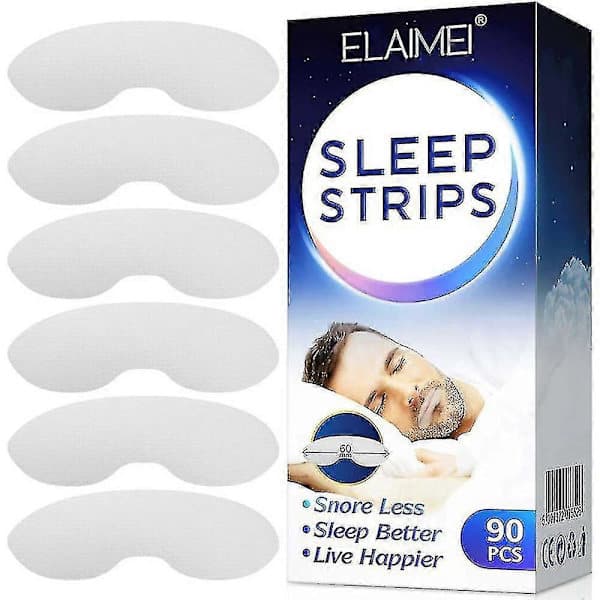 90 stk. / pakke søvnstrimler sovemunntape anti-snorking lukket munnplaster