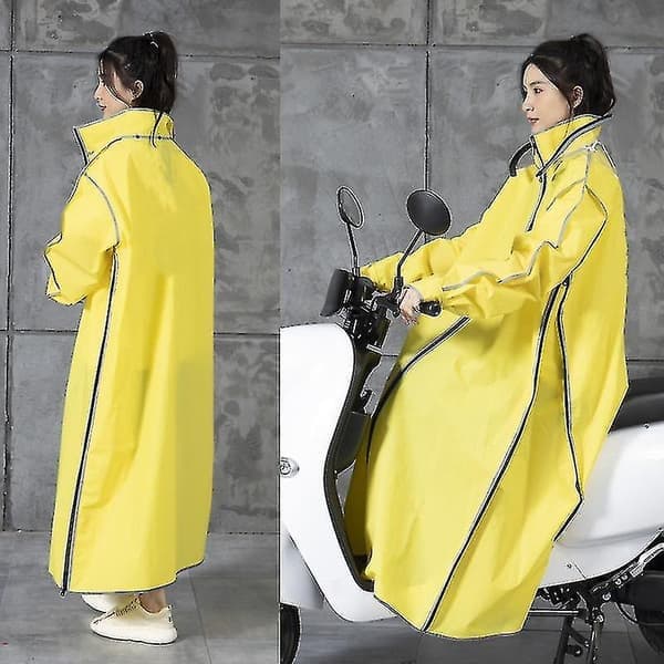 Eva Regnfrakk Dame Herre Glidelås Hette Poncho Motorsykkel Regntøy Lang Stil Fottur Regnjakke Ryggsekk Regnkåpe