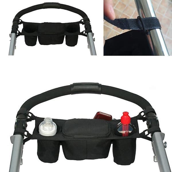 Vogn oppbevaring med koppholder Svart