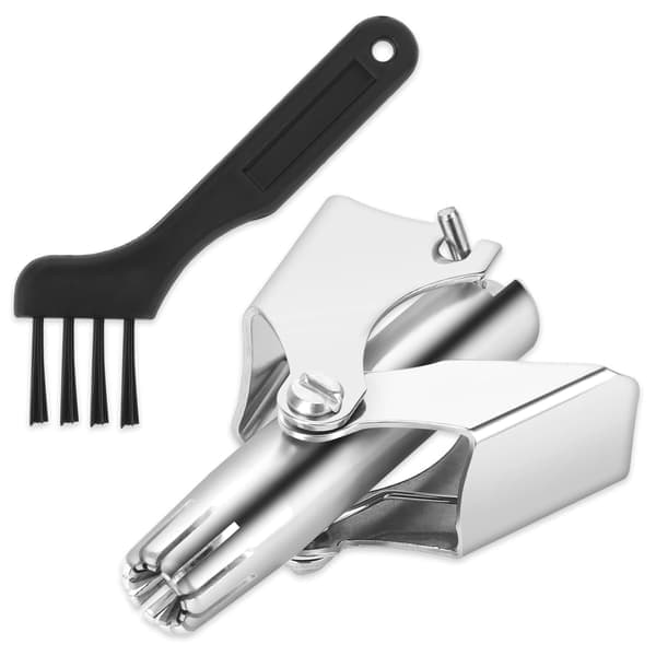 Nesehårstrimmer for menn og kvinner, manuell batterifri, vanntett, smertefri, rustfritt stål med børste, hypoallergen, egnet for menn og kvinner