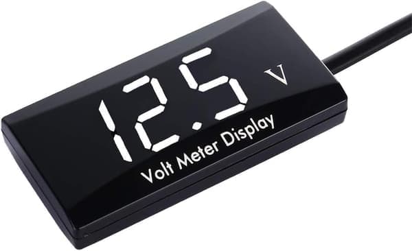 Bil Digital Voltmeter Vanntett DC 12V LED Voltmeter for Ca