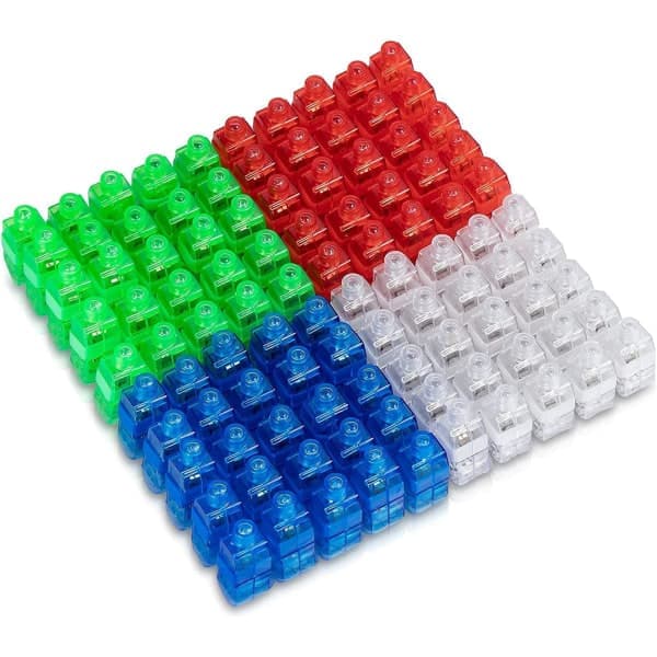Fingerlampe, 100 stk LED Fingerlampe Party Favor Fingerring Super Lys Opplyste Ringer Fingerlykt