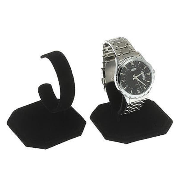 2 stk C-type smykke armbånd klokke display stativ holder stativ - Svart 8 * 9,5 cm