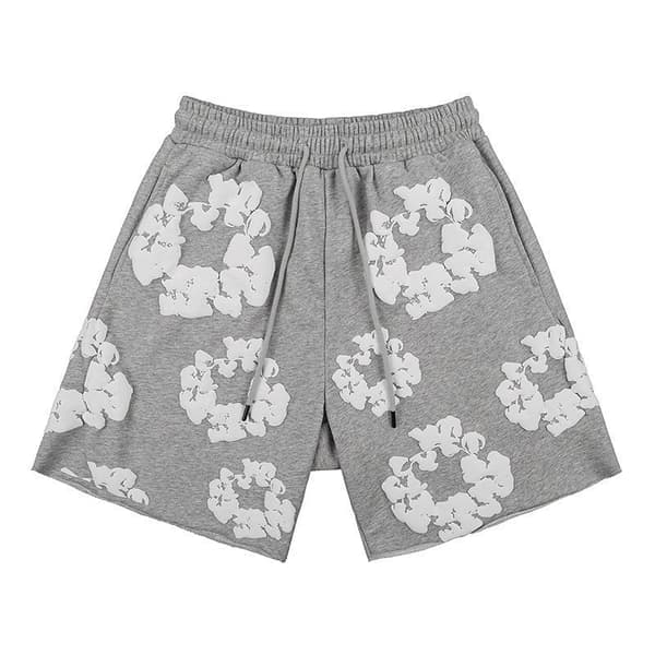 Denim Tears Herre Dame Street Style Hip Hop Casual Kort Bukse